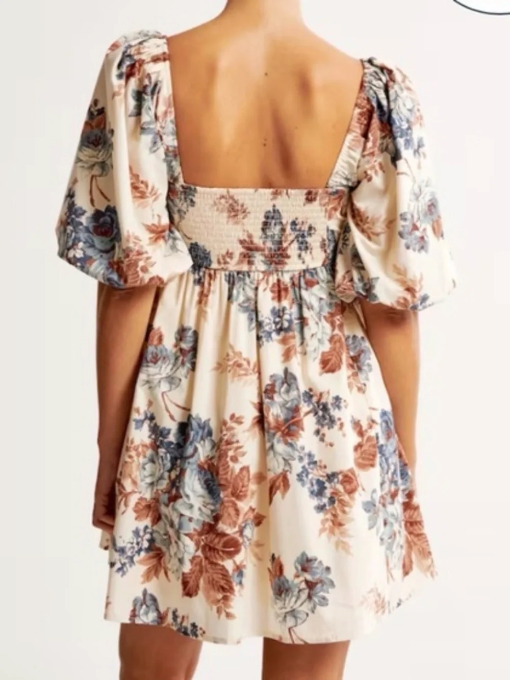 Abercrombie & Fitch Emerson Poplin Puff Sleeve Mini Dress - Picture 2 of 4